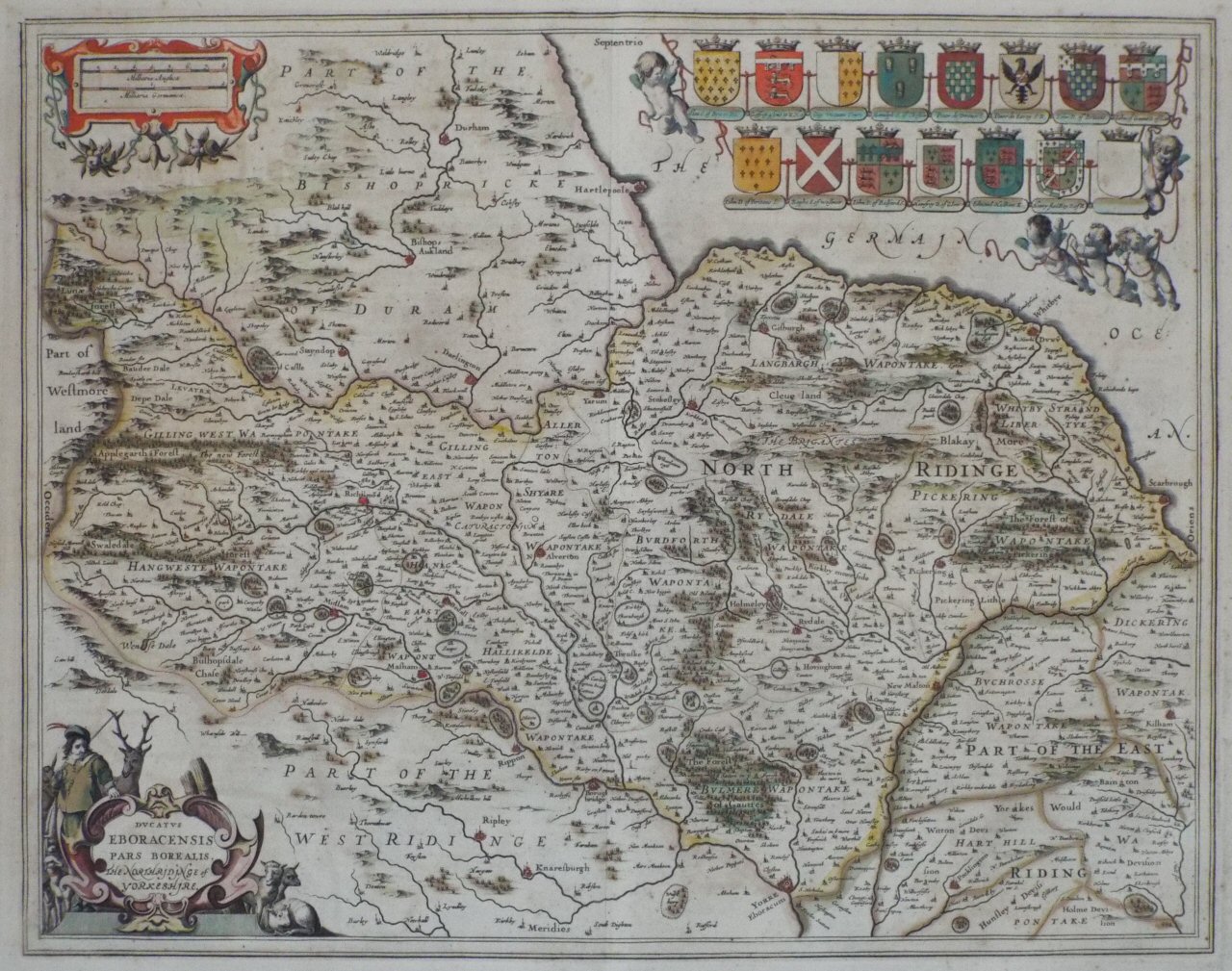 Map of Yorkshire - Jansson